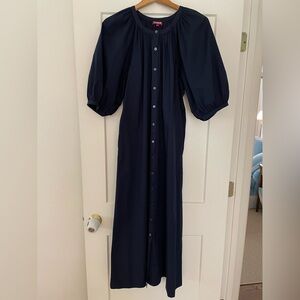 STAUD Vincent Dress, Navy, Size L